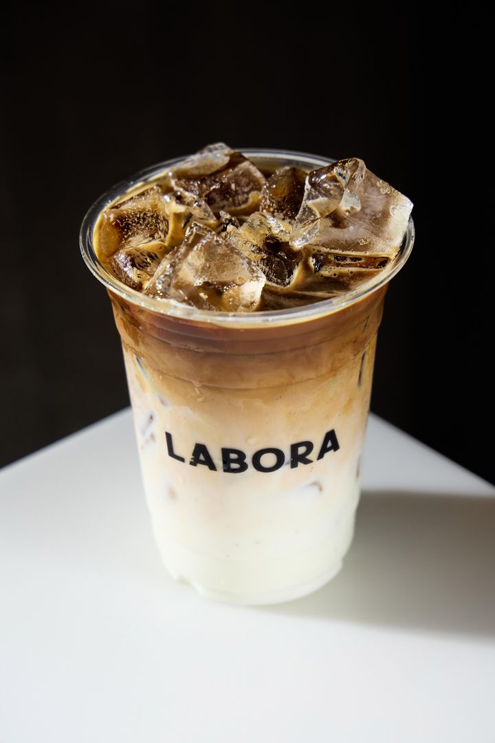 Latte — Milky espresso shot latte layered with whole-milk