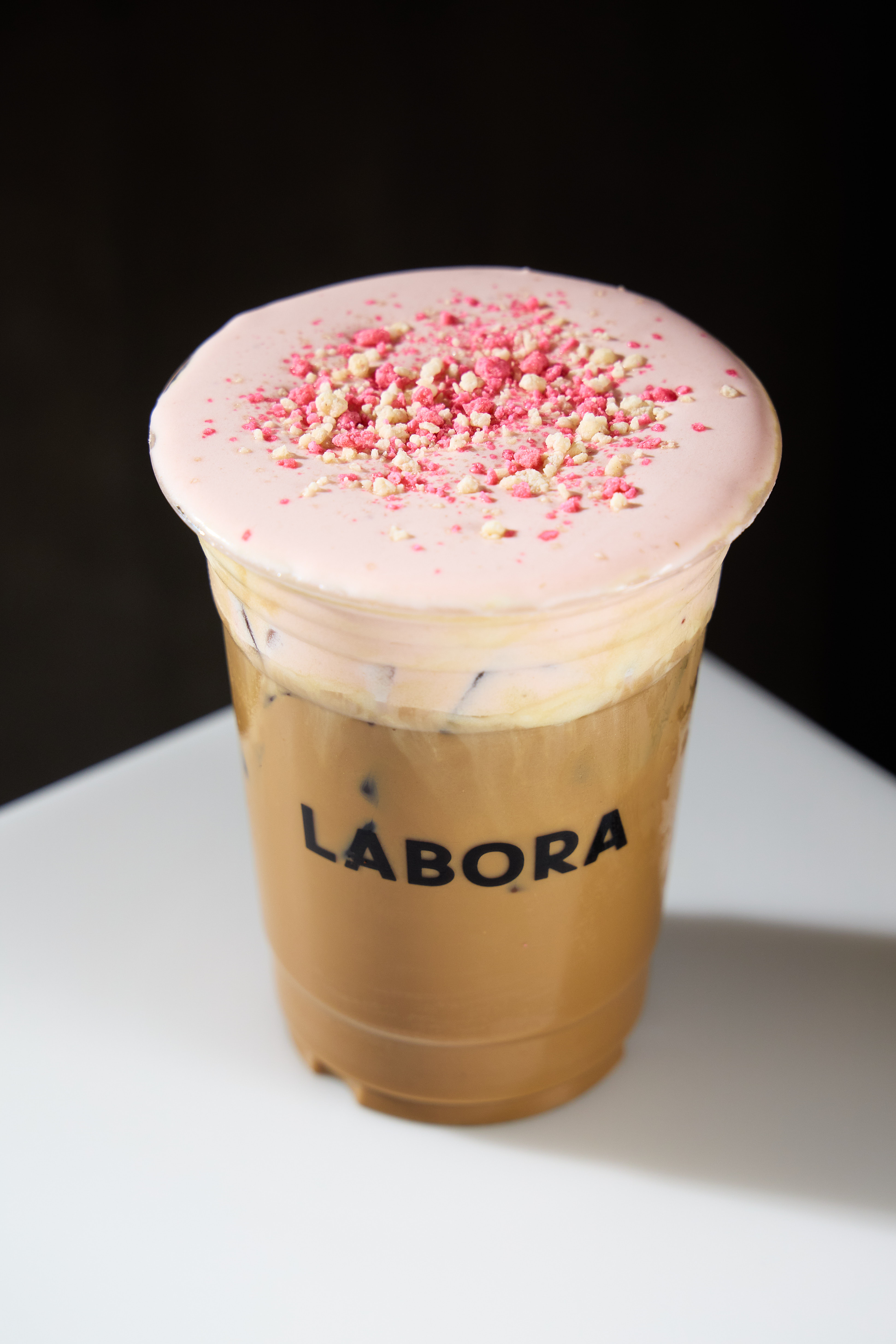 Scarlet 3 — Strawberry foam layered between a choice of our house-made Viet drip coffee