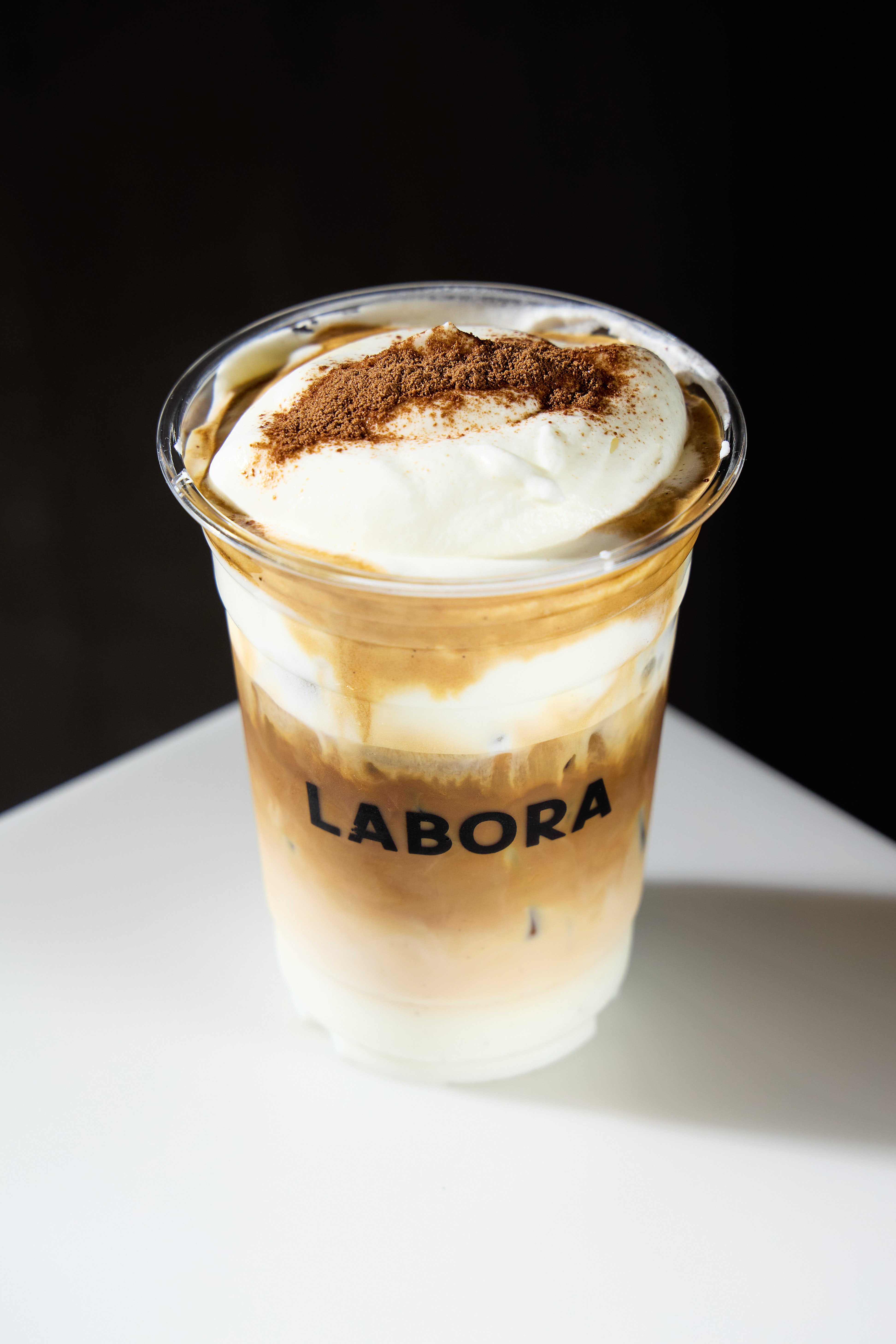 Vienna Latte — Milky espresso shot latte beautifully layered with french vanilla foam