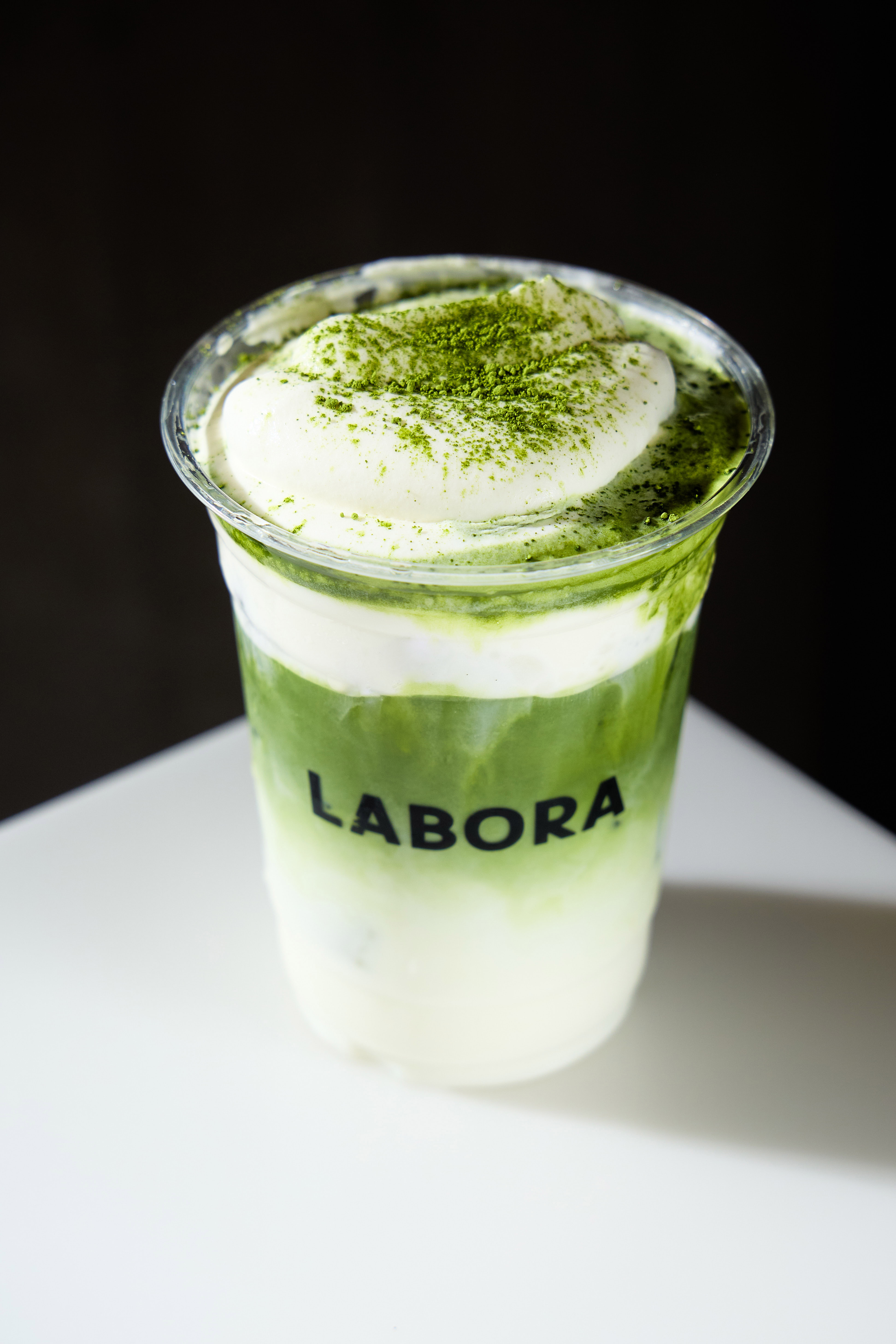 Vienna Matcha — Ceremonial grade matcha latte beautifully layered with french vanilla foam